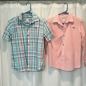 2 - Tommy Bahama size boys 14 great summer dress shirts!  🩵🏝️